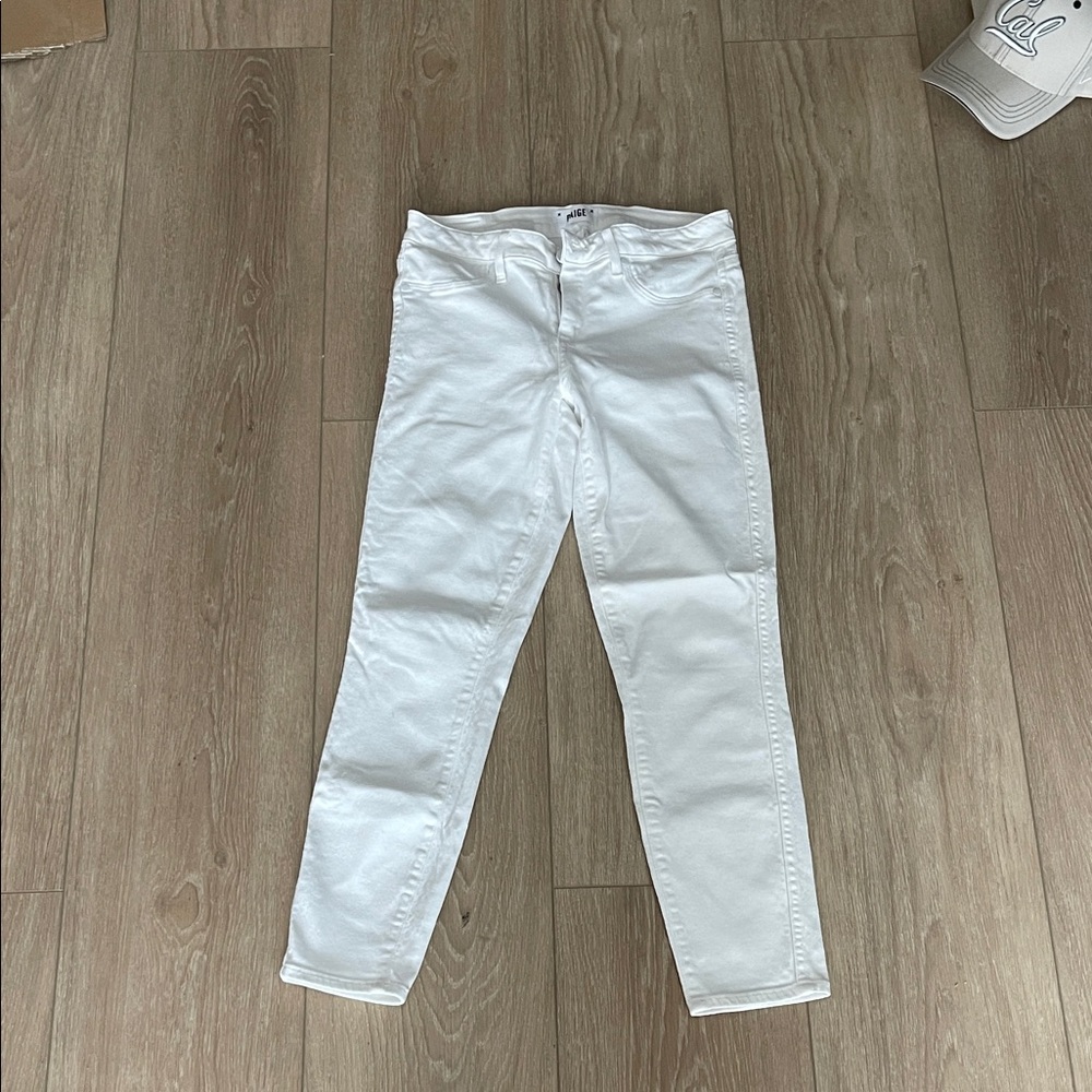PAIGE Women's White Skinny Jeans